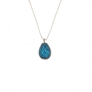 Κολιέ T.FABERGE αυγό, ασήμι 925 Κολιέ T.FABERGE αυγό, ασήμι 925