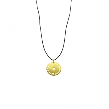 ΜΕΝΤΑΓΙΟΝ 925  ΣΤΡΟΓΓΥΛΟ ΜΕ ΚΟΡΔΟΝΙ ΜΑΥΡΟ