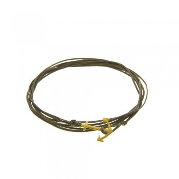 ΒΡΑΧΙΟΛΙ 925 ME ΕΠΙΧΡΥΣΗ ΑΓΚΥΡΑ & ΚΟΡΔΟΝΙ ΓΚΡΙ 