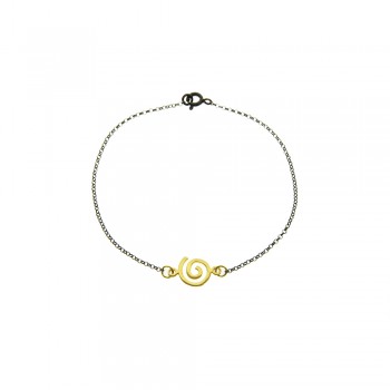 ΒΡΑΧΙΟΛΙ 925 ME ΕΠΙΧΡΥΣΗ ΣΠΕΙΡΑ & ΑΛΥΣΙΔΑ ΕΠΙΡΟΔΙΟΜΕΝΗ