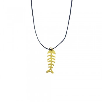 ΚΟΛΙΕ 925 ΕΠΙΧΡΥΣΟ ΨΑΡΟΚΟΚΑΛΟ ΜΕ ΚΟΡΔΟΝΙ MΠΛΕ