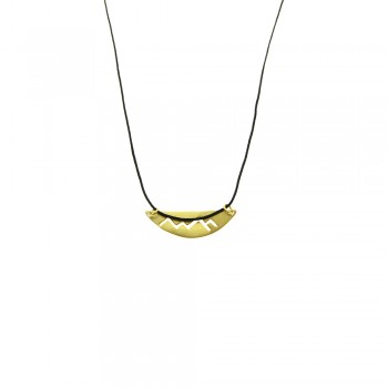 ΜΕΝΤΑΓΙΟΝ 925 ΜΕ ΗΜΙΚΥΚΛΙΟ ΕΠΙΧΡΥΣΟ & ΚΟΡΔΟΝΙ ΜΑΥΡΟ