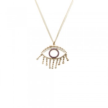 ΚΟΛΙΕ 925 ΜΕ ΜΑΤΙ & ΛΕΥΚΕΣ,ΚΟΚΚΙΝΕΣ ΠΕΤΡΕΣ