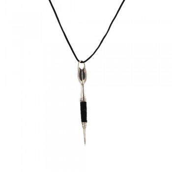 ΚΟΛΙΕ 925 ΜΕ ΒΕΛΟΣ & ΚΟΡΔΟΝΙ ΜΑΥΡΟ