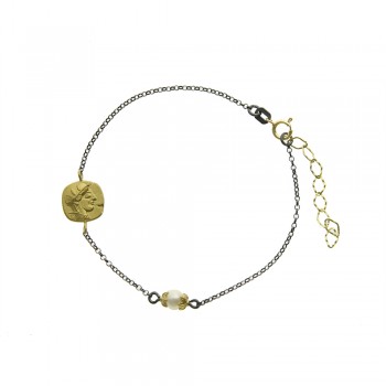 ΒΡΑΧΙΟΛΙ 925 ΜΑΡΓΑΡΙΤΑΡΙ ΜΕ ΚΕΦΑΛΙ