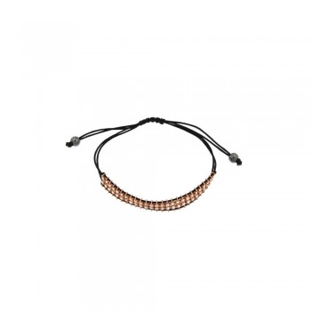 ΒΡΑΧΙΟΛΙ 925 ΜΕ ΖΙΡΓΚΟΝ & ΚΟΡΔΟΝΙ ΜΑΥΡΟ