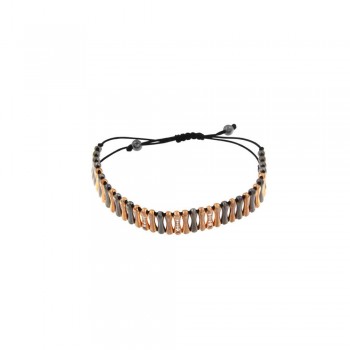 ΒΡΑΧΙΟΛΙ 925 ΜΕ ΖΙΡΓΚΟΝ & ΚΟΡΔΟΝΙ ΜΑΥΡΟ