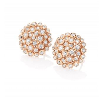 Σκουλαρίκια CASATO gioielli με διαμάντια, κίτρνος χρυσός Κ18