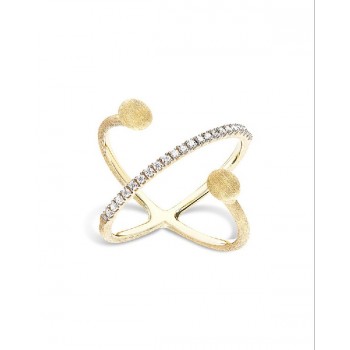 Δαχτυλίδι διαμαντένιο NANIS, συλλογή Elite, κίτρινος χρυσός Κ18