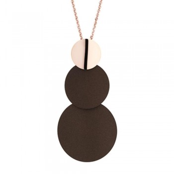 MARCELLO PANE ΑΣΗΜΕΝΙΟ ΚΟΛΙΕ 925 ΜΕ ΛΕΠΤΟΜΕΡΕΙΑ ΣΕ PVD ΚΑΦΕ