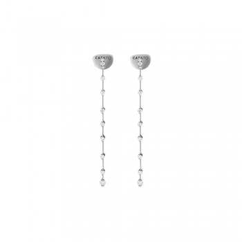 Σκουλαρίκια CASATO gioielli με διαμάντια, λευκός χρυσός Κ18