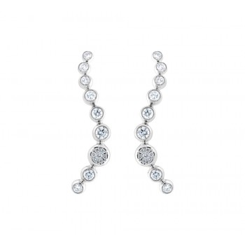 Σκουλαρίκια CASATO gioielli με διαμάντια, συλλογή Boutique, λευκός  χρυσός Κ18