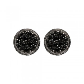 MISTERO TEXTURED BUTTON EARRINGS MISTERO TEXTURED BUTTON EARRINGS