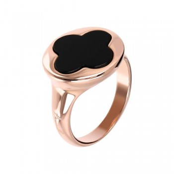 Bronzallure COLTURED BLACK ONYX SHINY RING