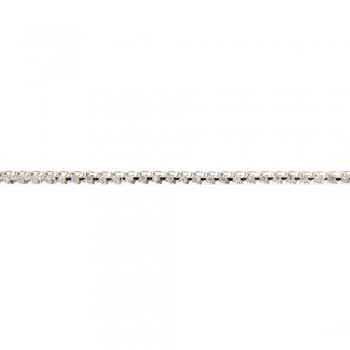 Βραχιόλι ριβιέρα με διαμάντια, λευκόχρυσος Κ18