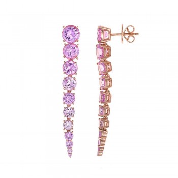 Σκουλαρίκια SALVATORE PLATA με έγχρωμα κρύσταλλα, ασήμι 925 