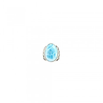 Δαχτυλίδι TASO με πέτρα Larimar , ασήμι 925
