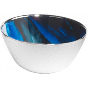 Glass bowl IRREPLICABILI 21cm  white/blue