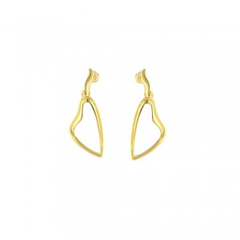 Σκουλαρίκια GAVELLO καρδιές Veronica  ,ασήμι 925 επιχρυσομένο ροζ