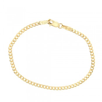 Βραχιόλι αλυσίδα κουρμετ 0.70x20cm, κίτρινος χρυσός Κ14