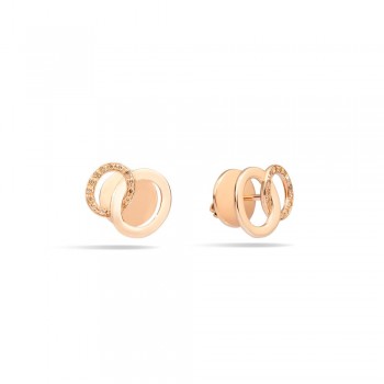 Σκουλαρίκια Pomellato Brera με brown diamonds, ροζ  χρυσό Κ18 Σκουλαρίκια Pomellato Brera με brown diamonds, ροζ  χρυσό Κ18
