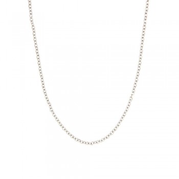 Αλυσίδα στρογγυλή διαμαντέ 0,50x60cm, λευκός χρυσός Κ18