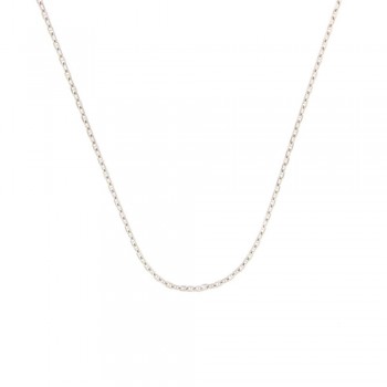 Αλυσίδα θήτα φορτσατίνα 0,40x65cm, λευκός χρυσός Κ18