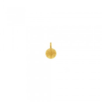 Φυλαχτό Κωνσταντινάτο σε ματ τεχνοτροπία, κίτρινος χρυσός Κ14