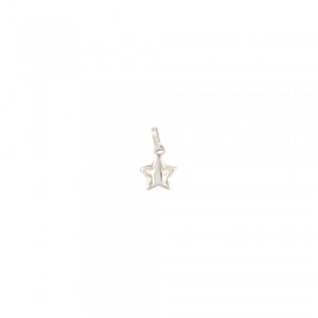 Μενταγιόν αστέρι, λευκός χρυσός Κ14