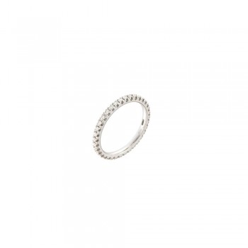 Δαχτυλίδι ολόβερο με διαμάντια, λευκόχρυσος Κ18