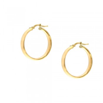 Σκουλαρίκια κρίκος, κίτρινος χρυσός Κ14