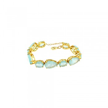 Βραχιόλι με ένχρωμα ζιργκόν, ασήμι 925