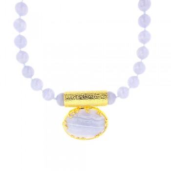 Κολιέ με έγχρωμες πέτρες, ασήμι 925