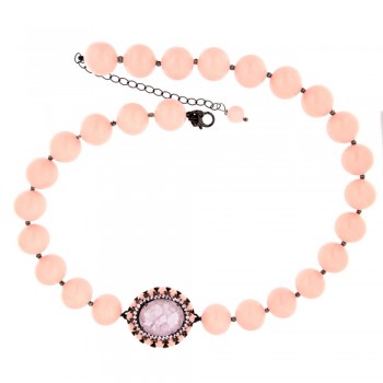 Κολιέ με κοράλια, ασήμι 925