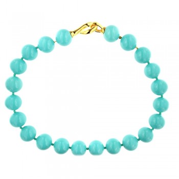 Κολιέ με τυρκουάζ πέτρες, ασήμι 925