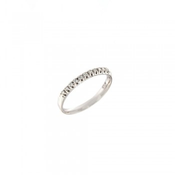 Δαχτυλίδι σειρέ με διαμάντια, λευκόχρυσος Κ18