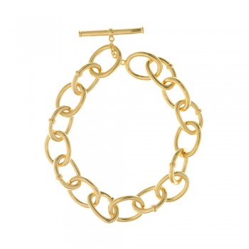 Βραχιόλι SALVATORE PLATA, ασήμι κίτρινο επίχρυσο 925 