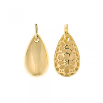 Σκουλαρίκια SALVATORE PLATA, ασήμι κίτρινο επίχρυσο 925 