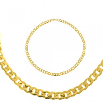 Κολιέ αλυσίδα SALVATORE PLATA, ασήμι κίτρινο επίχρυσο 925 