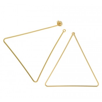 Σκουλαρίκια SALVATORE PLATA, ασήμι κίτρινο επίχρυσο 925 