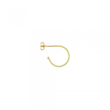 Σκουλαρίκια κρικάκι SALVATORE PLATA με κίτρινο σμάλτο, ασήμι κίτρινο επίχρυσο 925 