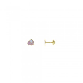 Σκουλαρίκια ελεφαντάκι SALVATORE PLATA με σμάλτο, ασήμι 925 