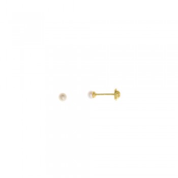 Σκουλαρίκια SALVATORE PLATA με μαργαριτάρι, ασήμι 925 