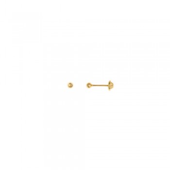 Σκουλαρίκια μπάλα SALVATORE PLATA, ασήμι κίτρινο επίχρυσο 925 