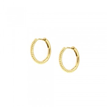 Σκουλαρίκια κρίκοι mini, κίτρινος χρυσός Κ18