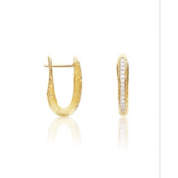 Σκουλαρίκια NANIS, Libera, με διαμάντια, κίτρινος χρυσός Κ18