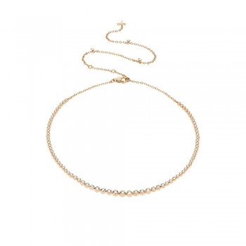 Κολιέ ριβιέρα CASATO gioielli με διαμάντια, συλλογή Boutique, ροζ χρυσός Κ18