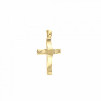 Σταυρός ανδρικός, κίτρινος χρυσός Κ14