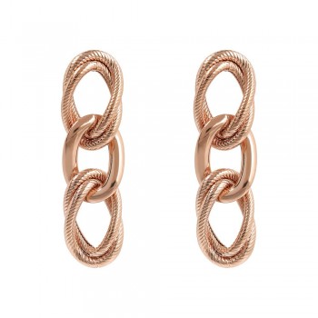 Σκουλαρίκια Bronzallure, ροζ επιχρυσωμένα