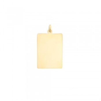 Μενταγιόν πλακίτσα, κίτρινος χρυσός Κ14